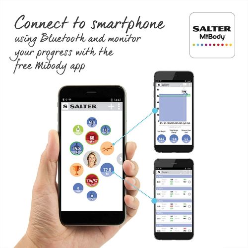 Salter Mibody Digital Analyzer Bathroom Scale | 9159 Bk3r | Black