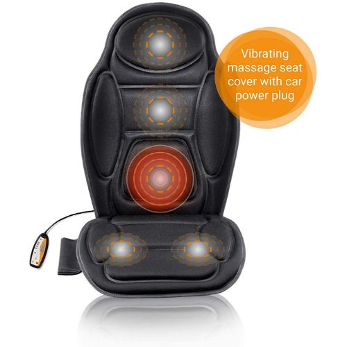 Medisana Massage Cushion Vibration Car Seat Massager | Full Back Neck And Shoulder Massager For Pain Relief With Kneading & Seat Vibration