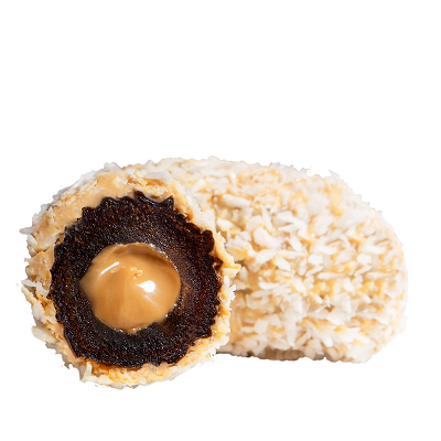Buckwheat white chocolate covered date with coconut flakes 30G