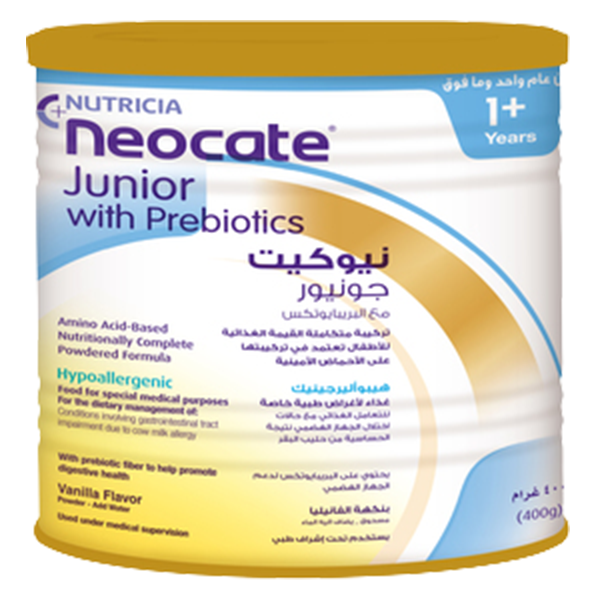 Neocate Junior with Prebiotics Amino Acid Based Formula Vanilla Flavor 12 Month Onwards, 400gm